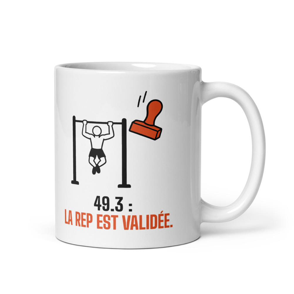 Mug 33 cl « 49.3 : la rep est validée. »