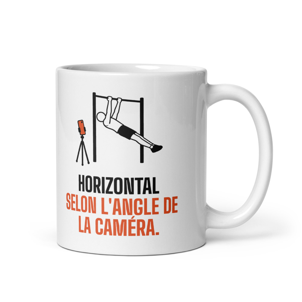 Mug 33 cl « Horizontal selon l'angle de la caméra. »