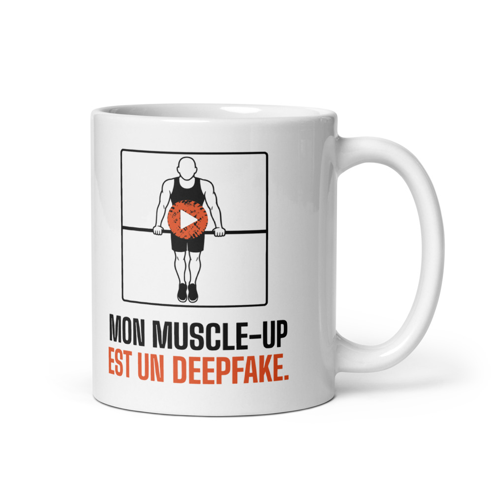 Mug 33 cl « Mon muscle-up est un deepfake. »