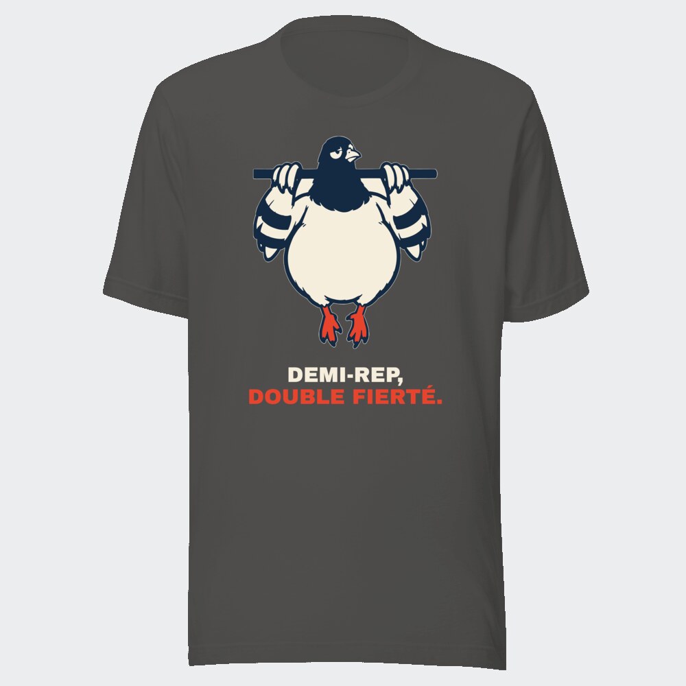 T-shirt anthracite « Demi-rep, double fierté. »