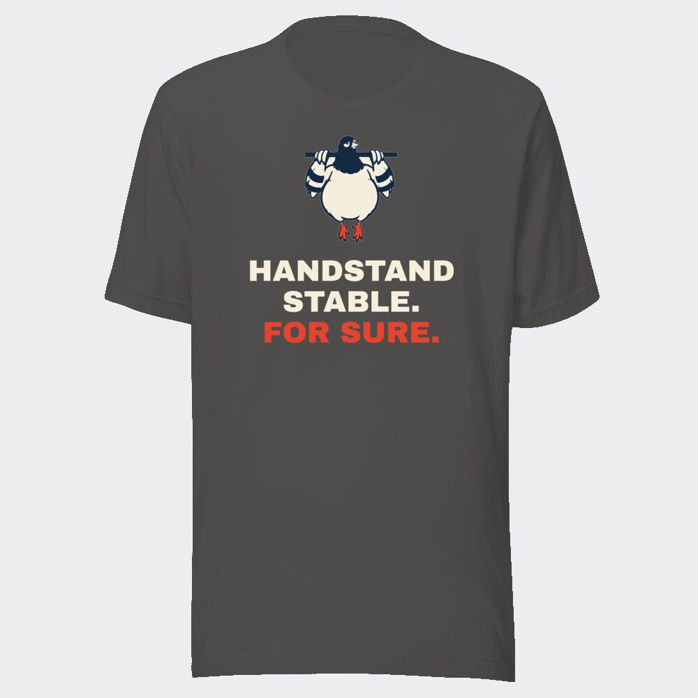 T-shirt anthracite « Handstand stable. For sure. »