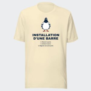 T-shirt écru « Installation d'une barre »