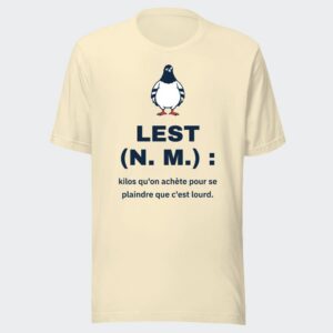 T-shirt écru « Lest (n. m.) : »