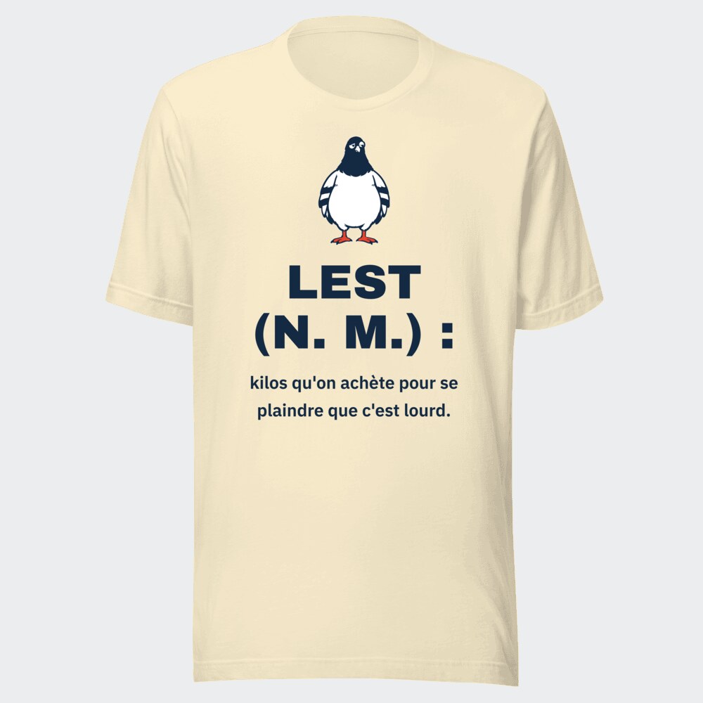 T-shirt écru « Lest (n. m.) : »