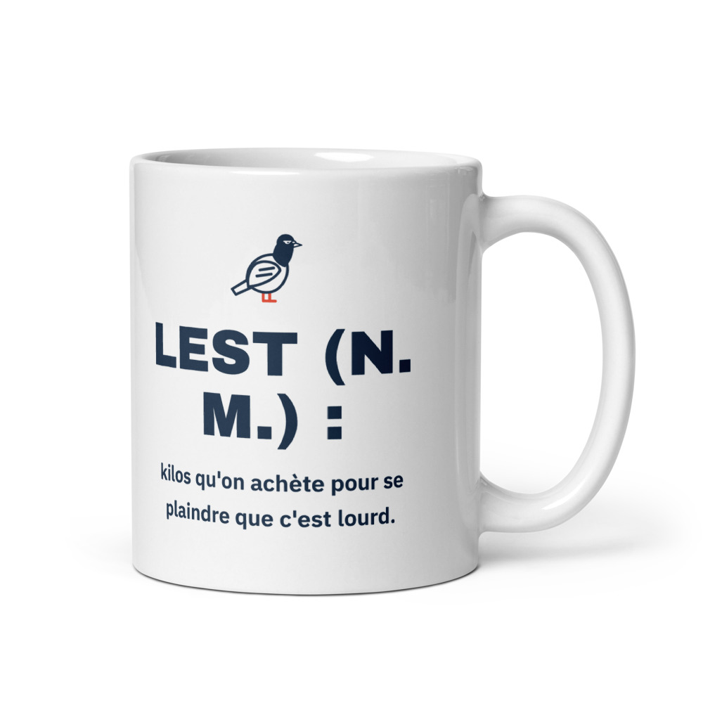 Mug 33 cl « Lest (n. m.) : »