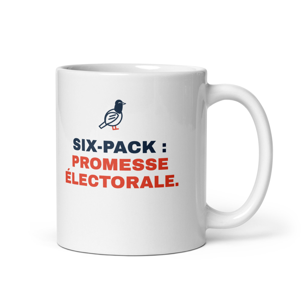 Mug 33 cl « Six-pack : promesse électorale. »
